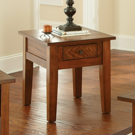 Steve Silver Desoto Rectangle Dark Oak Wood End Table - Walmart.com