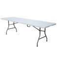 thumbnail image 1 of Plastic Development Group 8 Foot Heavy Duty Plastic Folding Banquet Table, White, 1 of 6