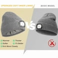 thumbnail image 4 of CENSGO Warm Fleece Lined Beanie with a Light, USB Rechargeable Hand Free Light Winter Hat with Light Built in, Gifts for Men Dad Husband Him(Pink), 4 of 15