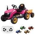 thumbnail image 1 of Tractor Montable Electrico para Niños Control Remoto Luz Led 12v - Rosa, 1 of 8