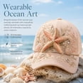 thumbnail image 2 of 3D Ocean Creatures Embroidery Cap，Adjustable Cotton Baseball Cap，Raised Embroidered Sea Animal Hat for Beach Travel, 2 of 4