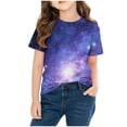 thumbnail image 4 of CYRBOKO Graphic Tees for Girls, Casual Short Sleeve Crewneck Party Summer T-shirts Multicolor Size 13-14 T, 4 of 7