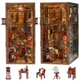 thumbnail image 1 of Kit de rincón para libros para casa de muñecas, miniCity Book Nook Abbey Library, 1 of 7
