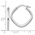 thumbnail image 2 of 10k White Gold Polished Square Hoop Earrings - Measures 21x6mm Wide 2mm Thick, 2 of 2