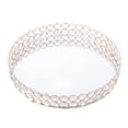 thumbnail image 1 of MasteelfCA 1Pc Elegant Jewelry Storage Tray Round Mirror Surface Tray Home Organizer, 1 of 8