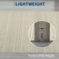 thumbnail image 4 of Garvee 5'x7' Modern Stripe Area Rug, Washable Neutral Printed Carpet with Non Slip Rubber Backing, Stain Resistant Accent Floor Carpet for Living Room, Bedroom, Home Office, Beige, 4 of 9