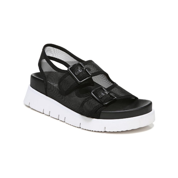 Bar III Womens Kiwi Footbed Rhinestone Sport Sandals Black 5 Medium (B,M)