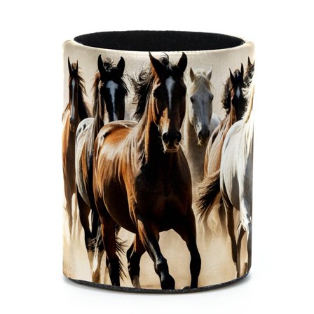 ERJLKXP Running Horse Small Pen & Pencils Holder for Desk Organizer,Desktop Stationery Storage for Office Supplies, Pencils and Makeup Brush Holder