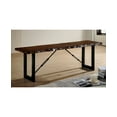 thumbnail image 2 of Furniture of America Jared Industrial Wood Dining Bench, Walnut, 2 of 6