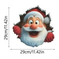 thumbnail image 3 of 3D Christmas Wall Stickers, Elk Santa Breaking Through Wall Design, Removable Peel and Stick Window Clings, Winter Holiday Party Decor -1Pcs, 3 of 6
