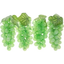 4 Bunches Artificial Plastic Fake Black Grapes with Vines Garland Decoration Winery Farmhouse Table Fruit Model Handmade Photography Props