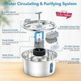 thumbnail image 4 of FeiKong Fuente de agua para gatos, fuente para gatos de 108 oz/3,2 l, dispensador automático de agua para perros con luz LED y sistema de filtración circulante para gatos, perros, múltiples usos, 4 of 5