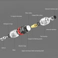 thumbnail image 4 of Water Oil Separator, Semi Auto Water Oil Trap Separator with 3 Filter Cotton for Air Line Compressor Fitting, 4 of 8