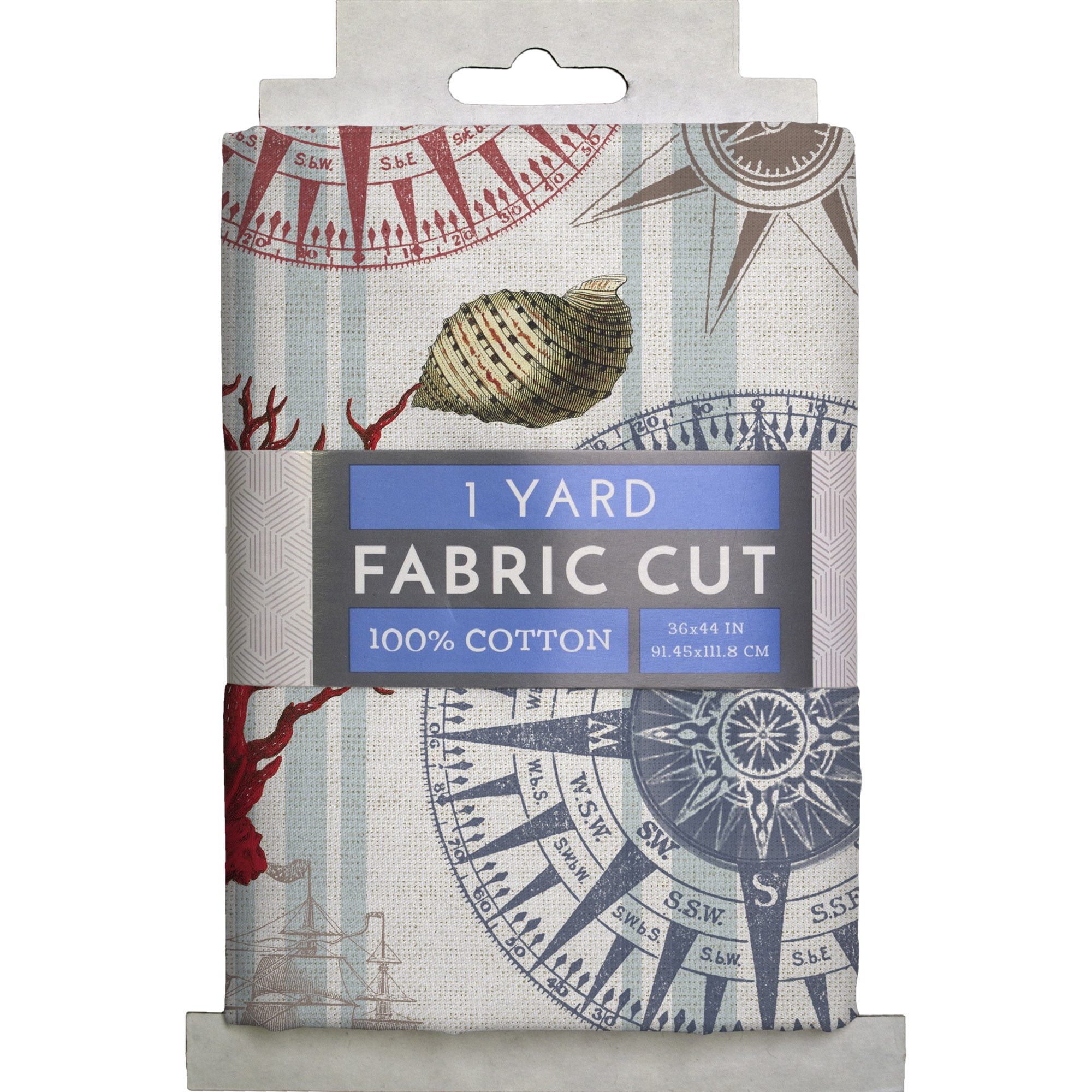 David Textiles Cotton Precut Fabric Nautical Navigation 1 Yd X 44 Inches