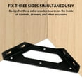 thumbnail image 4 of Fnochy Stainless Steel Corner Brace, Multifunctional Three Sided Support, Heavy Duty Furniture Connector, Trapezoidal Angle Bracket, Durable Cabinet Hardware, 4 of 4