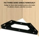 thumbnail image 4 of Soporte de Esquina de Acero Inoxidable, Conector Trapezoidal Fijo de 3 Lados para Muebles, Armarios, Estantes, Mesas y Sillas (Paquete de 1), 4 of 4