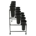 thumbnail image 6 of Flower Display Stand with 12 Buckets, 3 Layers Plant Stand with Wheels, 4 Wheels Moving Plant Cart Shelf ,Flower Cart for Patio Garden, Living Room, Florist, 6 of 28
