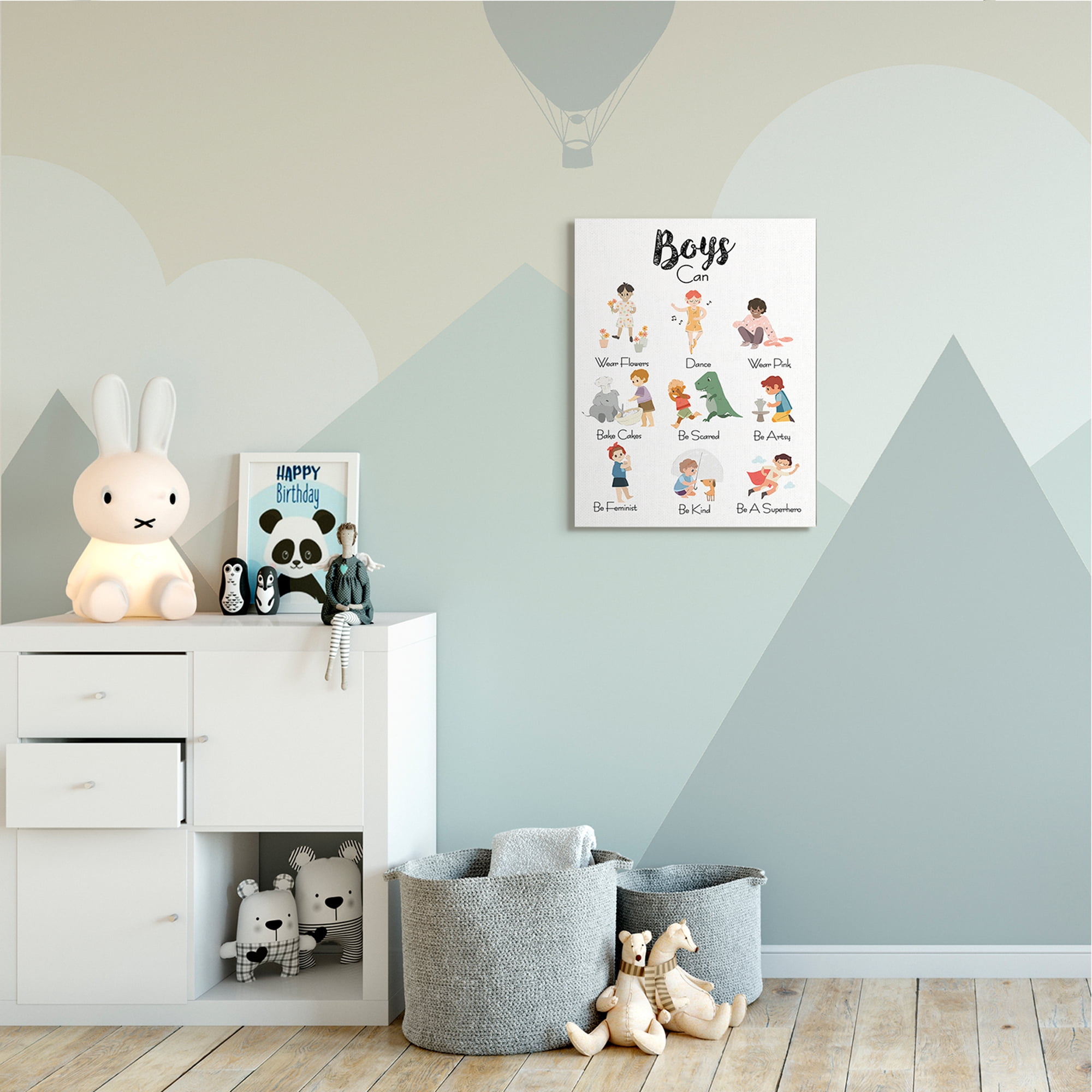 Stupell Industries Boys Can Phrase Inclusive Chart of Fun Activities Typography Painting Gallery Wrapped Canvas Art Print Wall Art, 24 x 30