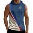 thumbnail image 4 of GrmtClth Mens Usa Flag Hooded Tank Tops Independence Day 1776-2026 Summer Gym Hoodie Sleeveless Workout Muscle Shirts Sporty Bodybuilding Clothing Blue XL, 4 of 7