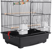 Renwick 39H Metal Bird Cage Large Roof Top Huge House for Small Birds, Black