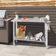 thumbnail image 2 of Yeshouse mesa de trabajo de acero inoxidable con certificación NSF, estante inferior y patas galvanizadas, ideal para cocina comercial, restaurante, bar, cuarto de servicio o garaje, 2 of 8