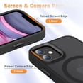 thumbnail image 5 of for iPhone 11 Case, Matte Magnetic Phone Case with 1 Screen Protector, Compatible with Magsafe, Translucent Frosted Slim Shockproof Protective Cover for iPhone 11 6.1 inch, Black, 5 of 14
