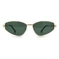 thumbnail image 5 of Womens Y2K Styling Metal Rim Cat Eye Retro Sunglasses Gold - Green, 5 of 8