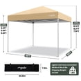 thumbnail image 3 of GVDV Canopy Tent, 10x10 ft Easy Pop up Outdoor Canopy Tent, Portable Straight Leg Gazebo Instant Canopy, 3 of 11