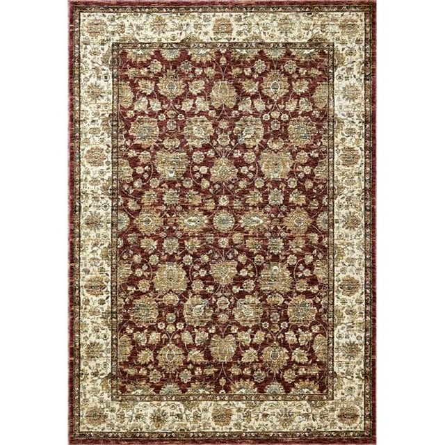 Dynamic Rugs PE463743130 3 ft. 6 in. x 5 ft. 6 in. Pearl 3743 Rectangle Transitional Area Rug - 130 Burgundy