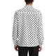 thumbnail image 3 of Camisa de vestir de botones de manga larga para hombre INSPIRE CHIC con estampado de lunares M blanca, 3 of 7