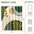 thumbnail image 2 of Inadays Shower Curtain Liner Mid Century Modern Navy Blue Boho Leaves Shower Heavy Duty Curtains Bathroom Decor Sets Waterproof with Hooks, 72x72in, 2 of 9