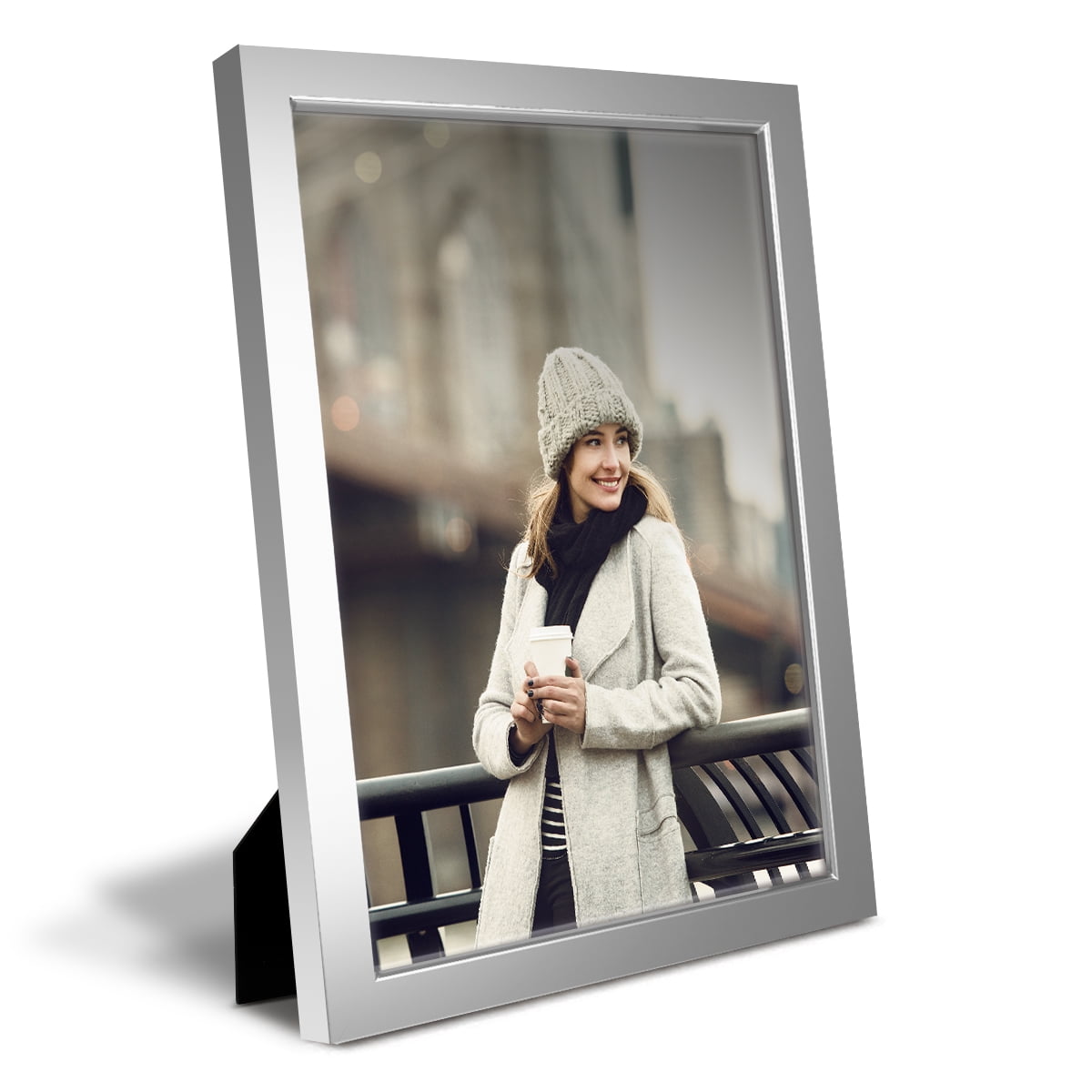 11x14 Solid Wood Picture Frame - Silver