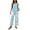 Light Blue, variant on Womens Lounge Wear Pajamas 2 Piece Sleepwear Set Tank Tops Floral Long Pants Casual Plus Size Going Out Outfits Sets Light Blue, L