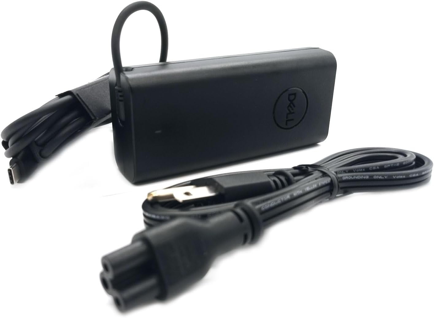 Dell Laptop Charger 65W USB-C,AC Adapter with Power Cord Cable,LA65NM190, HA65NM190, DA65NM190, HKA65NM200, Black