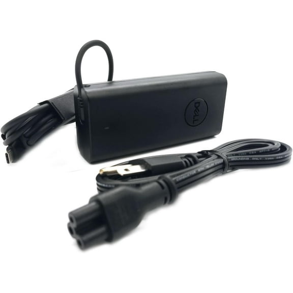 Dell 65W USB-C Laptop Charger,Latitude 5400 5410 5420 5430 5440 5450 Power AC Adapter with Power Cord Cable, Black, HA65NM190