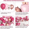 thumbnail image 5 of Kit de arco de guirnalda de globos rosa de 141 piezas, globos de confeti cromados de oro rosa metálico rosa fuerte, 5 of 5