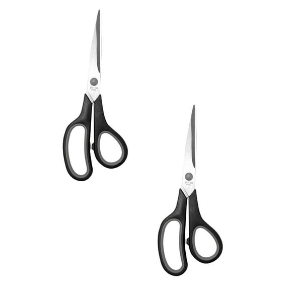 Leojiow 2Pcs Universal Scissors High Performance Designed For Everyday Use Stainless Steel Scissors For Comfortable Grip Right/Left Hand One Size
