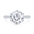 thumbnail image 2 of 2 1/2 Ct Six Prong Solitaire Round Cut Lab Created Diamond Moissanite Ring, 18k White Gold Plated 925 Sterling Silver, Gift for Wedding, Engagement And Anniversary Ring Size - 9.5, 2 of 6