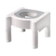 thumbnail image 1 of Taburete de inodoro en cuclillas para personas mayores, silla móvil para baño, panel liso con Techo blando de PU blanco, 1 of 9
