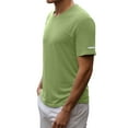 thumbnail image 5 of Men's Slim Fit Performance T-Shirt Wicking Athletic Workout Tee for Casual Sports and Gym Mens T-Shirts Solid Color Sleeve Casual Crew Neck Basic Tees, 5 of 7