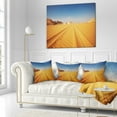 thumbnail image 2 of Designart Road in White Desert Egypt - Modern Landscape Printed Throw Pillow - 18x18, 2 of 4