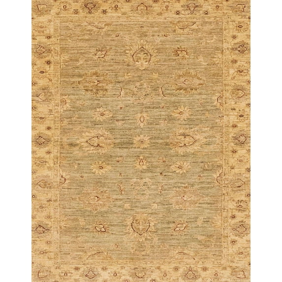 Ahgly Company Machine Washable Indoor Rectangle Abstract Orange Area Rugs, 4' x 6'