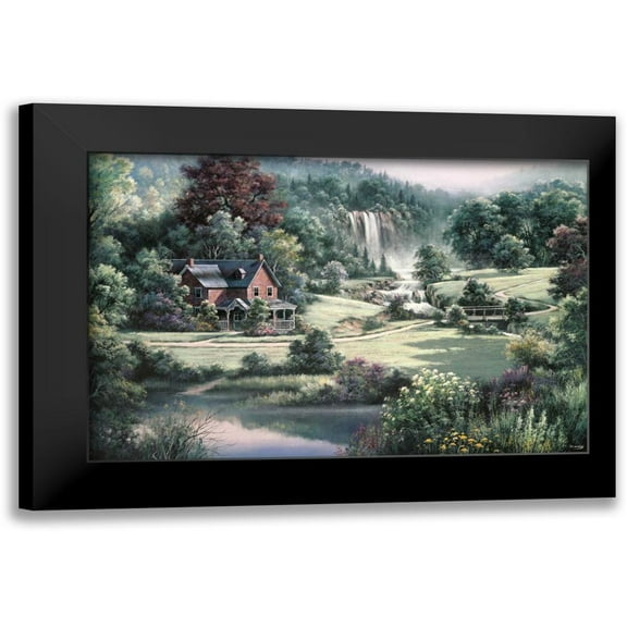 Raos, Dubravko 14x11 Black Modern Framed Museum Art Print Titled - Spring Falls