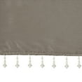 thumbnail image 3 of Madison Park Emilia Solid Print Window Faux Silk Satin Beaded Home Window Valances, Gray, 1-Piece, 3 of 5