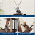 thumbnail image 2 of Cat Tree Litter Box Enclosure Hidden Litterbox, Large Tall Cat Tower for Indoor Cats Large Adult, 2 in 1 Multi Level 48.8 Inch Wooden Furniture with Scratching Post, Hanging Balls for Pets, 2 of 6