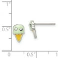 thumbnail image 3 of Madi K Sterling Silver  Crystal & Enameled Ice Cream Cone Post Earrings, 3 of 3