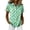 Green, variant on Women Hawaiian Shirt Soft Cool Summer Hawaii Tshirts Beach Tropic Print V Neck Button up Tops Floral Short Sleeve Tops Orange XL