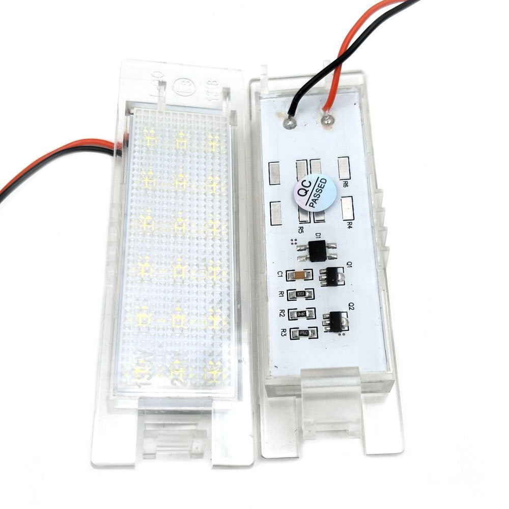 Nikauto 2Pcs 6000k 3528SMD License Plate Lights Lamps for Opel Zafira B Astra H Corsa D Insignia