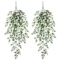 thumbnail image 1 of Paquete de 2 plantas colgantes artificiales, decoración de pared sintética, plantas falsas para estante, cocina, Patio, porche, interior y exterior, 1 of 5
