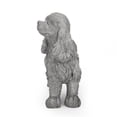 thumbnail image 2 of JERFIT Cocker Spaniel Garden Bench Statue, Cast Stone Dog Bench for Patio, Weather-Resistant Outdoor Decorative Seating, Gray, 2 of 10